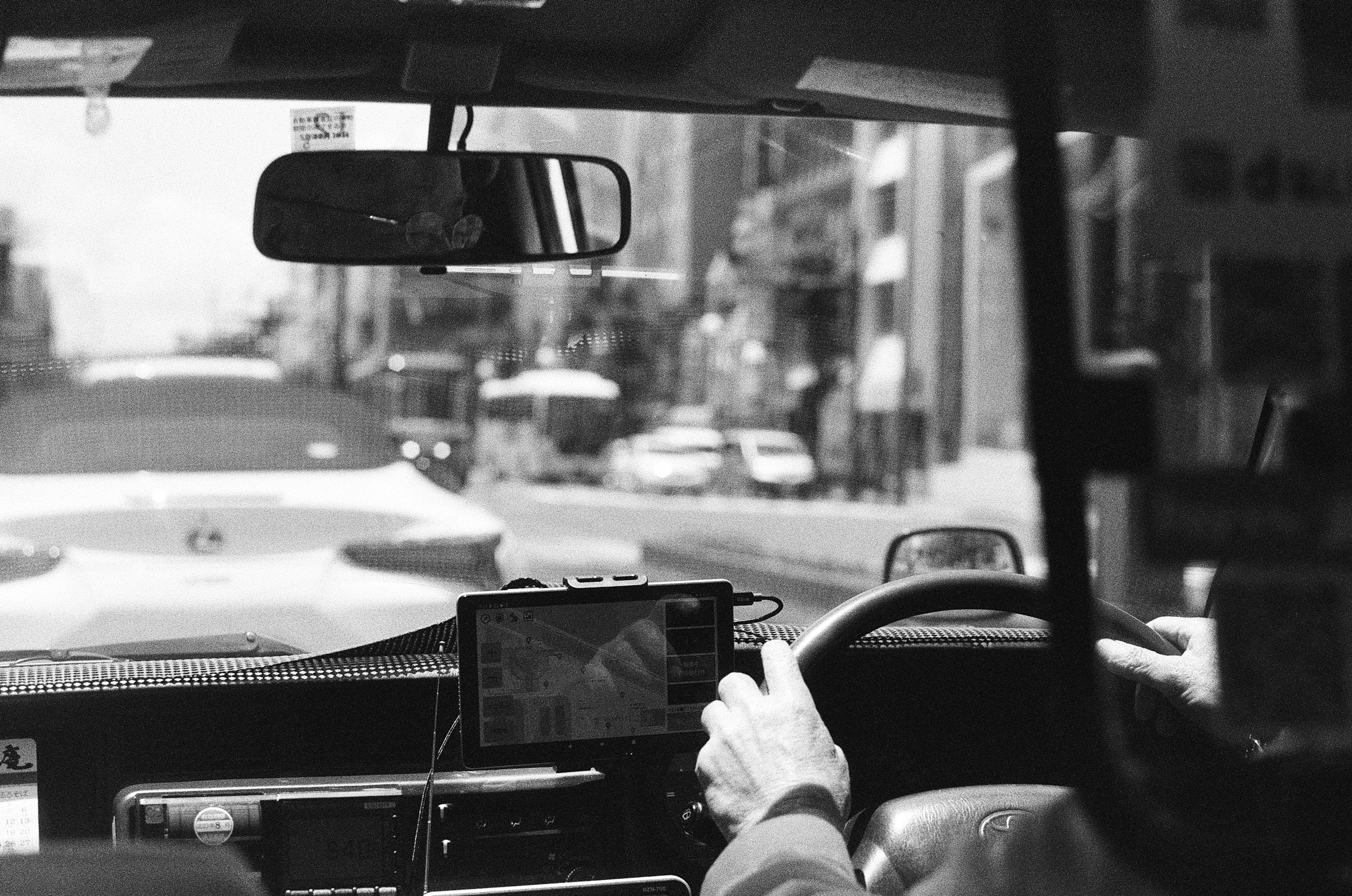 Kagoshima - Inside a Toyota Crown Taxicab